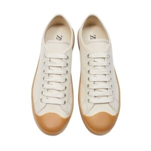 ZARA CONTRAST SNEAKERS BEIGE | 2215/820 SIZE 10 27.6 Cm Eur43